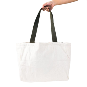 Bolsa de Compras Ecológica Reutilizable de Lona de Algodón Reciclado con Asa y Correa para el Hombro, Marca Centic, con Logotipo Personalizado - Product Image 3