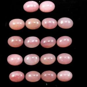 3mm 4mm 5mm Opale Rose Naturelle Lisse Ovale Semi Précieux Calibré Taille Cabochon Loose Bulk Gemstone at Wholesale Best Factory - Product Image 1