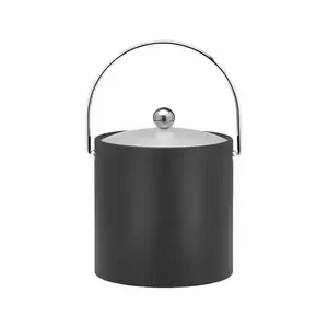 Hotel Party Wedding Ice Bucket Wooden Outer Body with Stainless Steel Wall for Champagne Indoor Outdoor Picnic Use - Product Image 2
