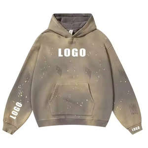 Sudadera con Capucha Personalizada OEM para Hombre, Lavado Ácido, 100% Poliéster, Color Sólido, Sudadera Extra Grande de Alta Calidad al por Mayor - Product Image 3