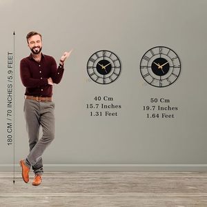 Reloj de pared de metal moderno, diseño redondo decorativo para sala de estar, oficina y hogar, decoración de pared interior, acento - Product Image 5