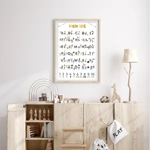 Póster ABC de Papel de 170g para Decoración de Paredes - Product Image 1