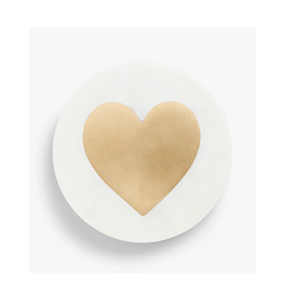 Marble coaster Brass <b>Heart</b> Design Customize Cup Coaster for Home and Hotel Use <b>Top</b> Decorative High Quality Product - Product Image 1