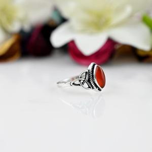925 Sterling Silver Carnelian Gemstone <b>Ring</b> Jewelry Handmade Silver <b>Boho</b> Style <b>Ring</b> Jewelry for Women Wedding Gift for Wife - Product Image 3