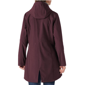 เสื้อแจ็คเก็ตกันลมตัวยาวมีฮู้ดบุผ้าขนแกะกันน้ำน้ำหนักเบาสำหรับผู้หญิง - Product Image 3