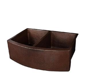 Lavabo rond en cuivre antique gaufré à la main pour fabricant de salle de bain en Inde - Product Image 5