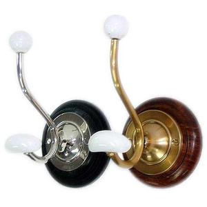 Stylish Brass Wall Hook Wooden Base Home Decor <b>Gift</b> Item Luxury Vintage Metal Double Coat Hook Wall Christmas Premium Quality - Product Image 4