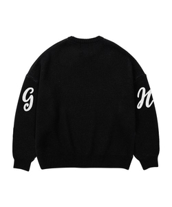 Pull en coton personnalisé OEM ODM pour hommes, tricots, jacquard, fabricant de pulls, pull en tricot à manches longues et col rond, pour hommes - Product Image 2