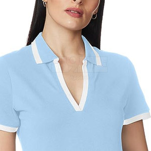 Camiseta Polo de algodón 100% de alta calidad para mujer, camiseta personalizada con tu logotipo, camiseta Polo de mujer al mejor precio para venta en línea - Product Image 4