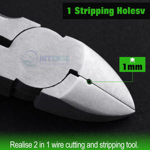 Pince coupante professionnelle avec trous de dénudage de fil outils de fabrication de bijoux coupe-fil en acier inoxydable pour perles et bricolage artisanat - Product Image 2