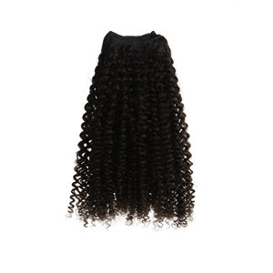 Extensiones de Cabello Rizado Orgánico de 10 Pulgadas con Clip, Fibra Resistente al Calor, Estilo Ondulado Jerry Curl - Product Image 1