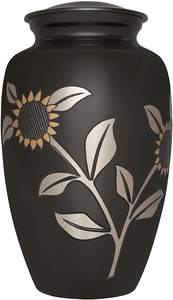 Urnes pour adultes enduites de poudre noire pour cendres humaines Fabricant en gros Urnes en métal décoratives personnalisées - Product Image 3