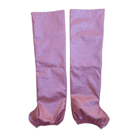 Bottes longues de danse et de skate personnalisées avec fermeture éclair latérale et bande élastique ronde inférieure – Couvre-bottes de sport