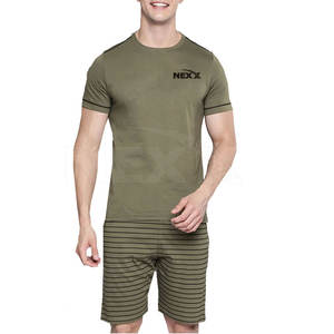 Service OEM Vente en Gros T-shirt et Short pour Homme 100% Coton Uni Léger Respirant Dernier Design Fabriqué au Pakistan - Product Image 1