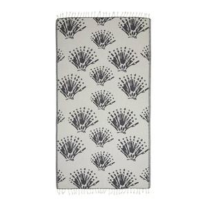 Toalla de Playa Turca 90x180 cm al por Mayor - Jacquard con Diseño de Conchas Marinas, 100% Algodón Turco, Proveedor OEM para Hoteles, Piscinas y Spas - Product Image 5