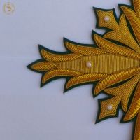 Nouvelles croix et emblèmes ronds en chenille brodée sur mesure en PU avec logo et couleur personnalisés, haute qualité, prix de gros bas
