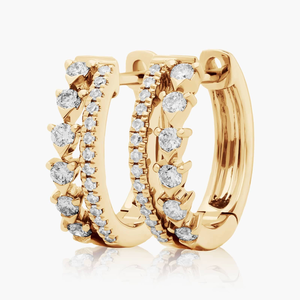 Elegantes pendientes de aro de moissanita de plata 925, Diamantes de corte redondo deslumbrantes, diseño ligero y cómodo para regalos de uso diario - Product Image 3