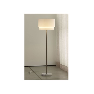 Lampadaire en aluminium avec abat-jour de tambour blanc et ampoule LED E27 incluse pour la maison, l'hôtel et le restaurant - Product Image 4