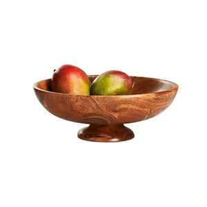 Customization <b>Mango</b> <b>wood</b> footed <b>bowl</b>, Wooden Salad <b>Bowl</b> Or Fruit Storage <b>Bowl</b> For Kitchen And Dinning - Product Image 4