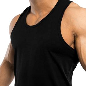 Camisetas sin mangas de punto transpirables 100% algodón para hombre - Estilo urbano, diseño liso, peso de tela 280g - Product Image 3