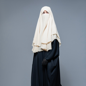 Vestido hiyab modesto tradicional para mujeres musulmanas Poliéster transpirable Khimar para eventos islámicos y uso diario - Product Image 1