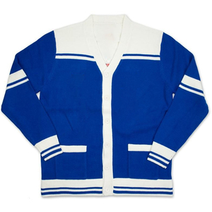Cárdigan con cuello en V de alta calidad, prendas de punto acrílicas, suéter universitario, botón informal para invierno para hermandades, fraternidades - Product Image 1
