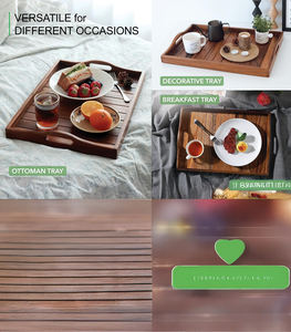 Plateau en bois sculpté écologique et durable avec un design d'inspiration tribale, qualité commerciale - Product Image 3