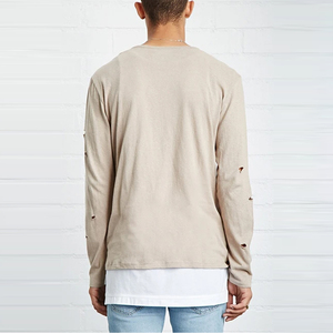 T-shirts décontractés pour hommes de haute qualité conception de sonnerie personnalisée polyester/coton matériel bas prix en gros - Product Image 2