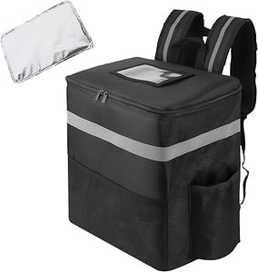 Sac à dos isotherme pour la livraison de nourriture avec 2 porte-gobelets, sacs isothermes pour aliments chauds et froids, pour vélo, réutilisable, pour les courses - Product Image 1