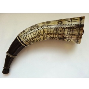 Cuerno para beber de ágata genuina seguro para alimentos a pedido, cuerno vikingo para beber con soporte de cuero para boda, hogar, hotel de la India - Product Image 1