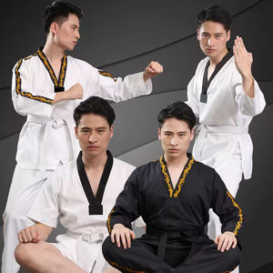 Uniformes de Karate de Algodón Unisex al por Mayor, Uniformes de Taekwondo de Alta Calidad para Hombres y Mujeres, Ropa de Artes Marciales con Logotipo Personalizado, Tela de 400g - Product Image 6