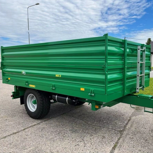 Nouveau design abordable 4 tonnes remorque agricole tracteur à benne basculante hydraulique à 2 essieux remorquage derrière tracteurs remorques agricoles - Product Image 1