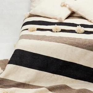 Manta Marroquí Hecha a Mano, Auténtica, Artesanal, Diseño Tribal, Suave, Tejida, Decoración para el Hogar, Regalo - Product Image 1