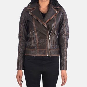 แจ็กเก็ตสั้นหนังเทียมสำหรับผู้หญิง, เสื้อโค้ทแบบมีซิปสำหรับฤดูใบไม้ร่วงและฤดูหนาว - Product Image 2