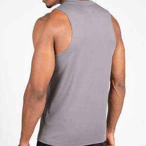Camiseta sin mangas de punto informal para hombre con estilo, transpirable, ligera, 100% de algodón para entrenamiento, correr y entrenamiento físico - Product Image 4