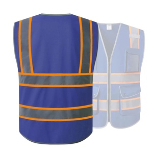 High Visibility Safety <b>Reflective</b> <b>Vest</b> with Pockets and Zipper Breathable Casual Work <b>Vest</b> for Men Women for Summer - Product Image 2