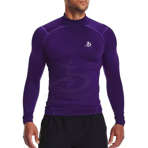 Ropa interior térmica de compresión para hombre, capa base de punto con patrón de leopardo para actividades deportivas de invierno - Product Image 1