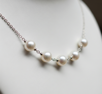 Collier à plusieurs rangs en argent sterling 925 plaqué or 18 carats avec perles d'eau douce de qualité AAA, bijoux fins en gros