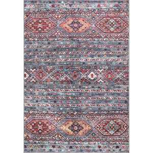 Rugs Depot RW1002 Multicolor Tribal Diamond Area Rug Lavable a máquina Bohemian Kilim-Style Sala de estar Dormitorio - Product Image 1