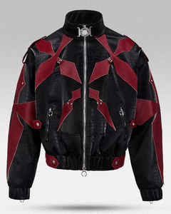 Nouveautés Veste d'art cyberpunk personnalisée Veste Techwear Veste en cuir unisexe à impression personnalisée - Product Image 6