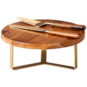 Wooden <b>Cake</b> <b>Stand</b> with <b>Cake</b> Server for Birthday Party Wooden <b>Cake</b> <b>Stand</b> Dessert - Product Image 5
