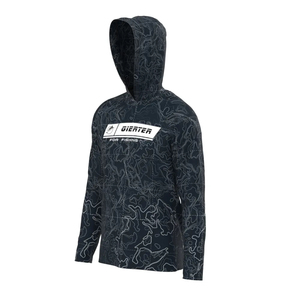 Sudadera con capucha de pesca de manga larga con logotipo personalizado sublimación impermeable UPF50 + camisas de pesca Sudadera con capucha de protección solar - Product Image 1