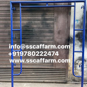 High Quality Blue V-Type Steel Scaffold Frame with Modern Lock Walk-Through Construction for All <b>Scaffolding</b> Applications - Product Image 5