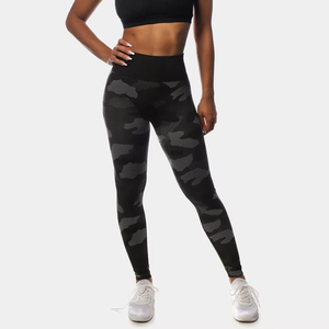 Legging taille plus personnalisé OEM pour femmes taille haute vêtements de fitness à séchage rapide nouveau tissu tricoté à la mode coupe ajustée style décontracté - Product Image 4