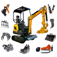 Mini-excavatrice de 0,8 tonne, 1 tonne, 1,2 tonne, certifiée CE EPA Euro 5, petite pelle portative pour jardin et ferme, excavatrice sur chenilles, prix