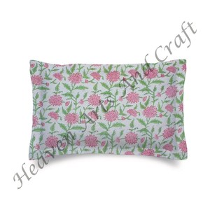 100% Cotton Block Print Pillow <b>Cover</b> Customized Ethnic Indian Floral Series for Home Hotel Colorful Decorative <b>Cushion</b> <b>Cover</b> - Product Image 5