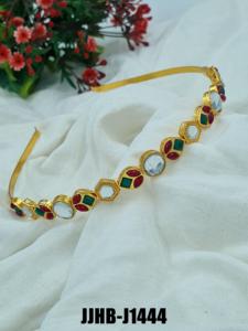 Chic Rajputi <b>Hair</b> <b>Band</b> Fashion Jewelry for Women <b>Bridal</b> Wedding Party Festival Designer Handmade Ethnic Wholesale Manufacturer - Product Image 3