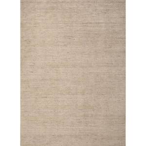 พรมขนสัตว์ทอมือลายเส้นโค้งสีเบจน้ำตาล ขนาดใหญ่ 9x12 ฟุต รูปทรงสี่เหลี่ยมผืนผ้า สำหรับตกแต่งบ้าน ห้องโถง ลายเส้นเทคนิคสตริป เทคนิค-Hwl-295 พรมปูพื้นห้อง - Product Image 1