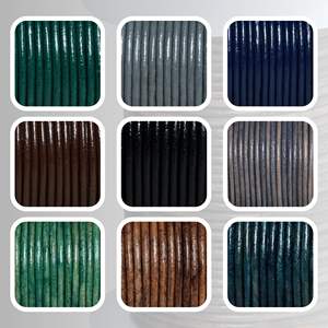 Cordon rond en cuir véritable de 2 mm - Non-cassable, écologique, longueur 20 m pour la fabrication d'accessoires de bijoux, les techniques de nouage et de tressage - Product Image 4