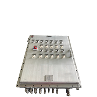 Boîtier de commande d'éclairage robuste en acier inoxydable SS316L Ex Db IIB T4 Gb, antidéflagrant, finition brossée, IP66, pour usine pétrolière, gazière et chimique